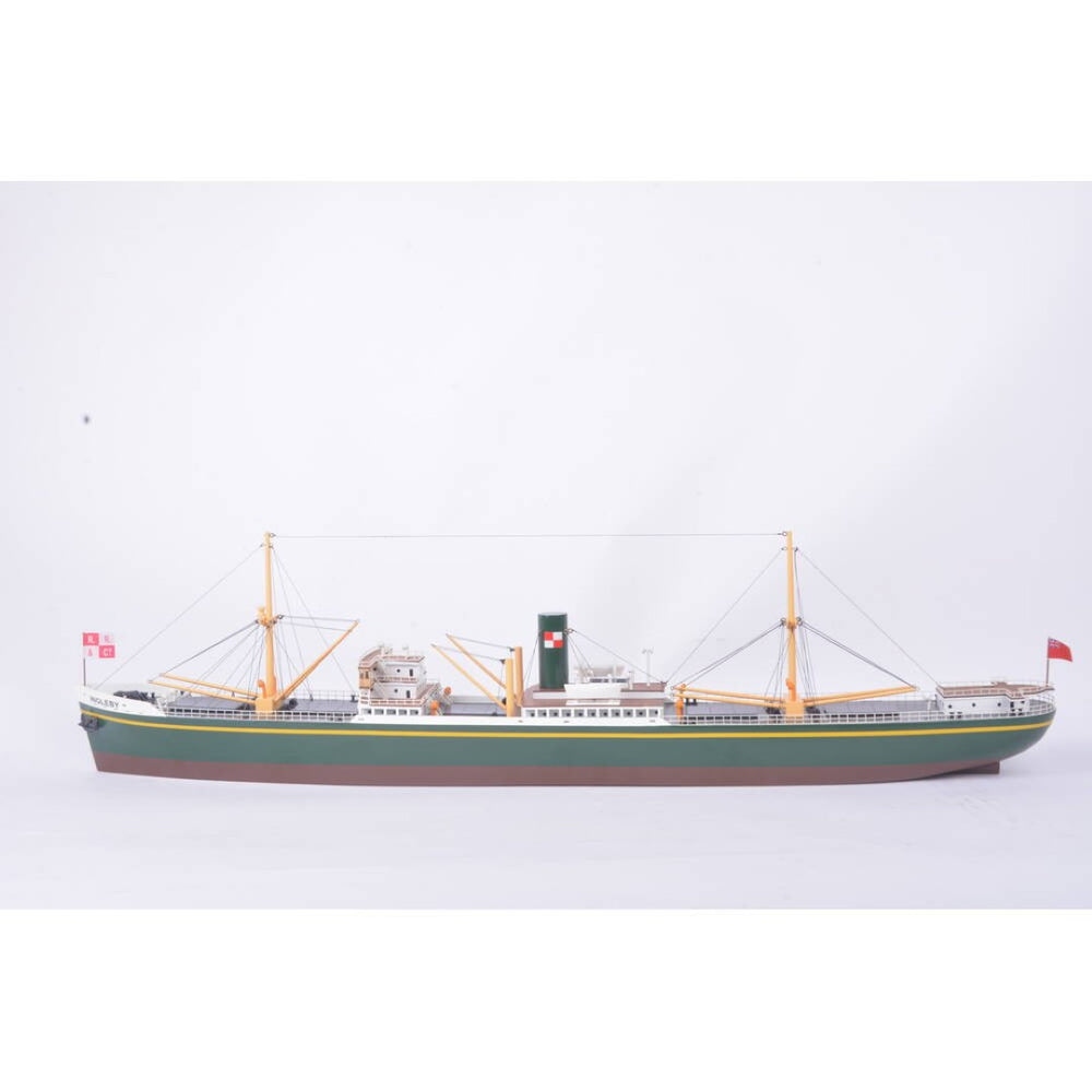 HomeRoots 3" Hand-Painted Unfinished Wood Model Boat - Unique Vintage Decor Accent for Home & Gifts 627522