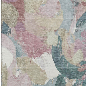 HomeRoots 5' Abstract Washable Indoor Outdoor Area Rug in Mauve, Beige, and Sage - Stylish & Durable Design 8' X 10' 627578