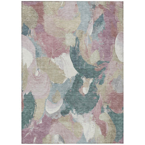HomeRoots 5' Abstract Washable Indoor Outdoor Area Rug in Mauve, Beige, and Sage - Stylish & Durable Design 10' X 14' 627580