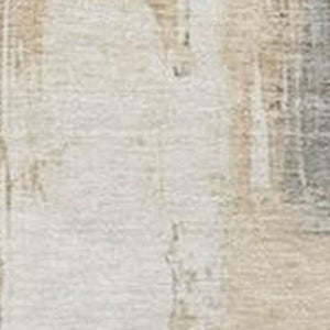 HomeRoots 5' Abstract Ivory and Rust Washable Area Rug - Stylish, Durable Design for Indoor and Outdoor Spaces 9' X 12' 627645