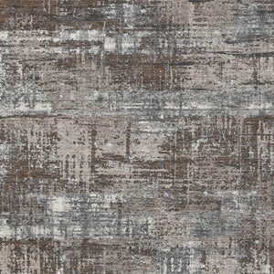 HomeRoots 5' Durable Brown and Charcoal Geometric Area Rug - Washable Indoor/Outdoor Design for Any Space 9' X 12' 627687