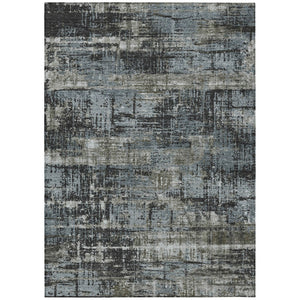 HomeRoots 5' Charcoal and Gray Geometric Washable Area Rug – Stylish Indoor/Outdoor Solution for Any Space 5' X 8' 627690