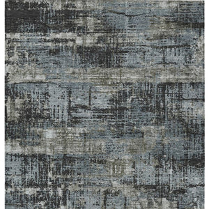 HomeRoots 5' Charcoal and Gray Geometric Washable Area Rug – Stylish Indoor/Outdoor Solution for Any Space 8' X 10' 627692