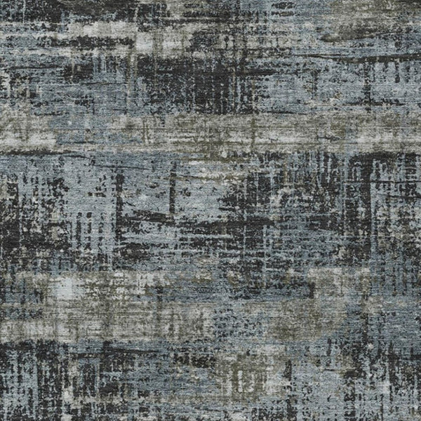 HomeRoots 5' Charcoal and Gray Geometric Washable Area Rug – Stylish Indoor/Outdoor Solution for Any Space 10' X 14' 627694