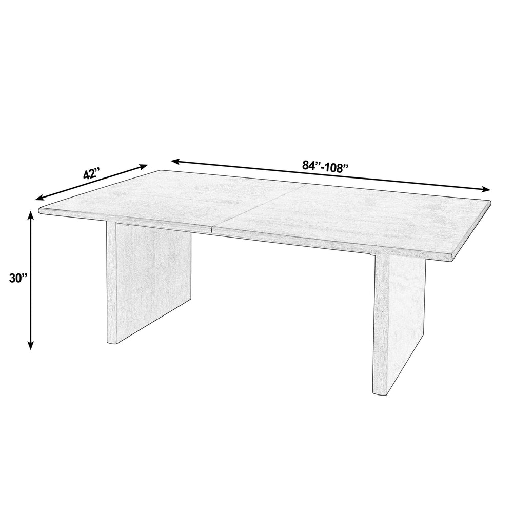Butler Specialty Butler Rectangular Extendable Pedestal Dining Table 84–108" W with Self-Storing Leaf, Durable Oak Veneer Coffee 6277059