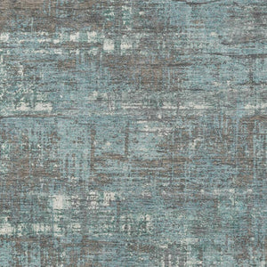 HomeRoots 5' Stylish Taupe and Teal Geometric Washable Area Rug for Indoor and Outdoor Spaces, Durable Design 5' X 8' 627726