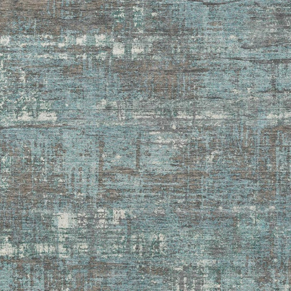 HomeRoots 5' Stylish Taupe and Teal Geometric Washable Area Rug for Indoor and Outdoor Spaces, Durable Design 5' X 8' 627726