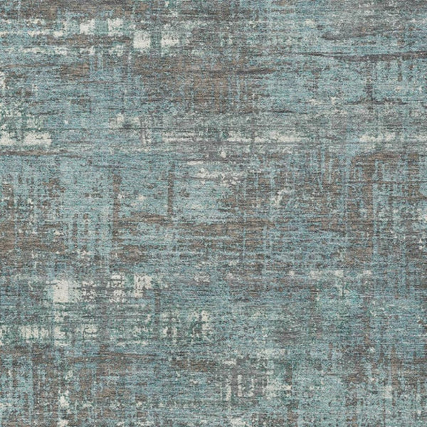 HomeRoots 5' Stylish Taupe and Teal Geometric Washable Area Rug for Indoor and Outdoor Spaces, Durable Design 8' X 10' 627728