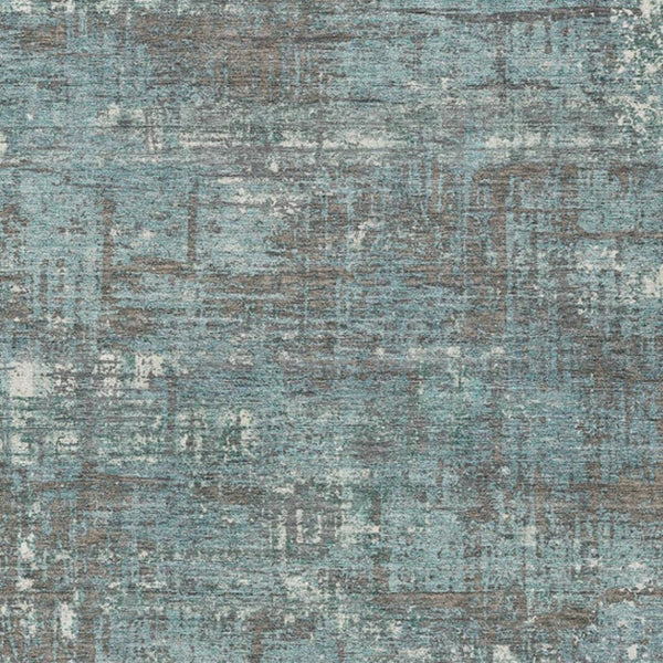 HomeRoots 5' Stylish Taupe and Teal Geometric Washable Area Rug for Indoor and Outdoor Spaces, Durable Design 10' X 14' 627730