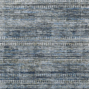 HomeRoots 5' Stylish Denim Blue and Ivory Striped Indoor Outdoor Area Rug for Effortless Coastal Charm 9' X 12' 627783