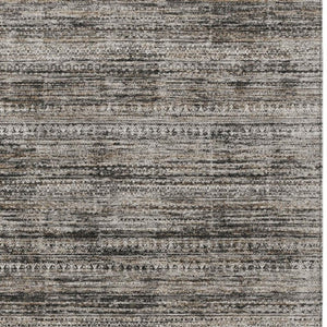 HomeRoots 5' Stylish Taupe and Ivory Striped Washable Area Rug for Indoor and Outdoor Spaces - Easy Care! 5' X 8' 627792