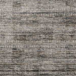 HomeRoots 5' Stylish Taupe and Ivory Striped Washable Area Rug for Indoor and Outdoor Spaces - Easy Care! 8' X 10' 627794