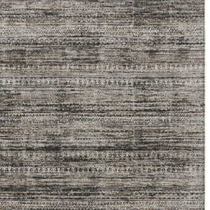 HomeRoots 5' Stylish Taupe and Ivory Striped Washable Area Rug for Indoor and Outdoor Spaces - Easy Care! 8' X 10' 627794