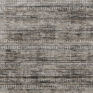 HomeRoots 5' Stylish Taupe and Ivory Striped Washable Area Rug for Indoor and Outdoor Spaces - Easy Care! 9' X 12' 627795