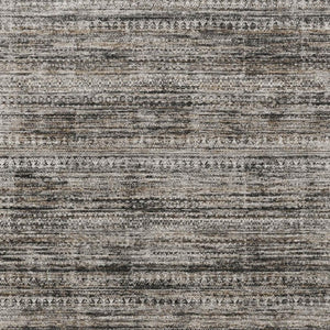 HomeRoots 5' Stylish Taupe and Ivory Striped Washable Area Rug for Indoor and Outdoor Spaces - Easy Care! 9' X 12' 627795