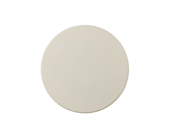 English Elm White Round Wooden Side Table with Turned Pedestal, Space-Saving 22.5" Height for Small Rooms B062P189131