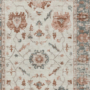 HomeRoots 5' Elegant Floral Washable Indoor Outdoor Area Rug - Durable, Stylish, Stain-Resistant Design! 5' X 8' 627876