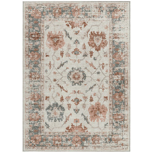 HomeRoots 5' Elegant Floral Washable Indoor Outdoor Area Rug - Durable, Stylish, Stain-Resistant Design! 8' X 10' 627878