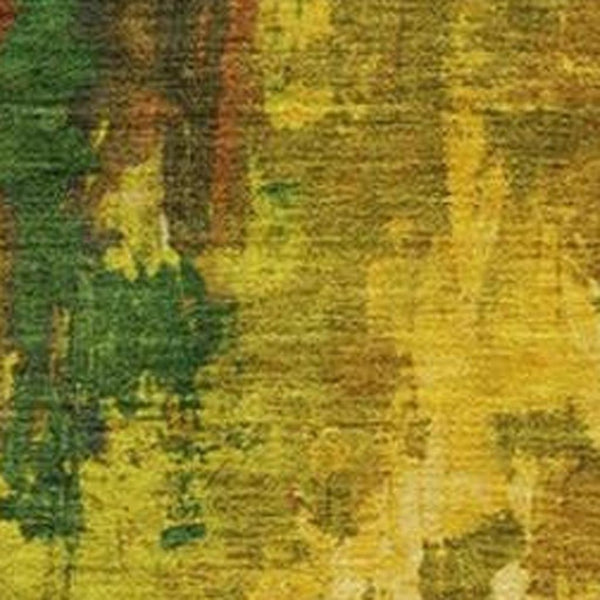HomeRoots 5' Indoor Outdoor Green and Gold Abstract Area Rug – Durable, Washable, Modern Design for Versatile Spaces 8' X 10' 627908