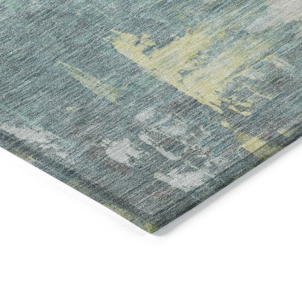 HomeRoots 5' Pale Aqua and Ivory Abstract Area Rug – Stylish, Washable Design for Indoor and Outdoor Spaces 5' X 8' 627912