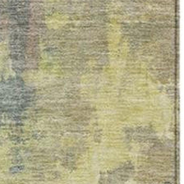 HomeRoots 5' Pale Aqua and Ivory Abstract Area Rug – Stylish, Washable Design for Indoor and Outdoor Spaces 9' X 12' 627915