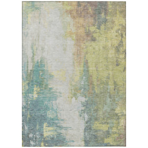 HomeRoots 5' Pale Aqua and Ivory Abstract Area Rug – Stylish, Washable Design for Indoor and Outdoor Spaces 9' X 12' 627915
