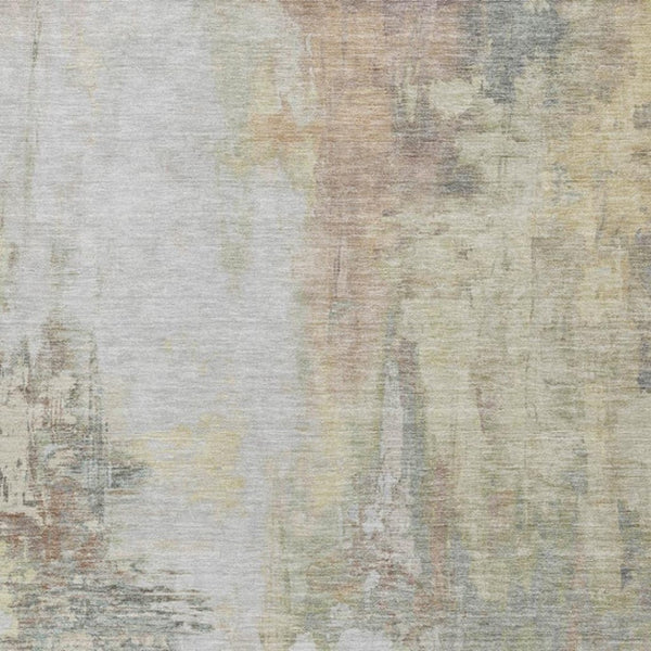 HomeRoots 5' Tan and Brown Abstract Area Rug - Durable, Machine Washable Indoor/Outdoor Accent for Any Space 5' X 8' 627918
