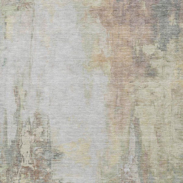 HomeRoots 5' Tan and Brown Abstract Area Rug - Durable, Machine Washable Indoor/Outdoor Accent for Any Space 8' X 10' 627920