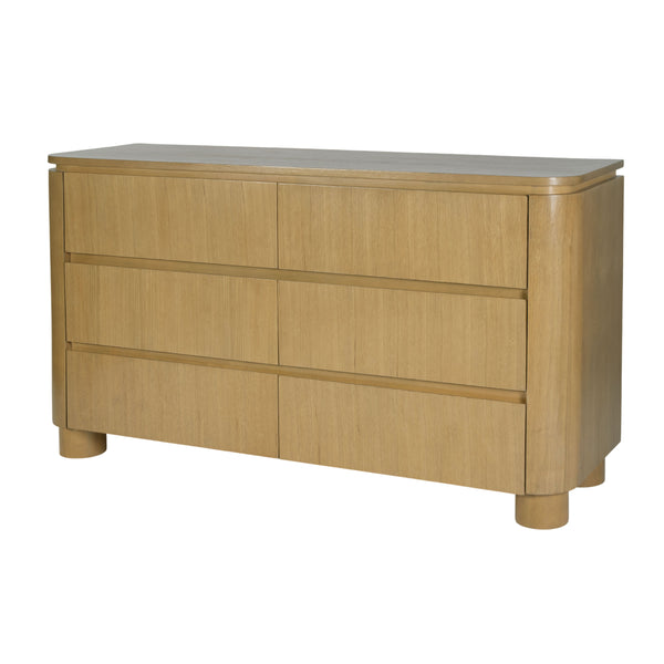 Butler Specialty Butler Genoa 60" 6-Drawer Light Brown Dresser — Kiln-Dried Wood, Soft-Close Glides, Transitional Style 6279492