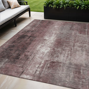 HomeRoots 5' Modern Blush and Ivory Abstract Indoor Outdoor Area Rug - Stylish, Durable, and Easy to Clean! 5' X 8' 627972