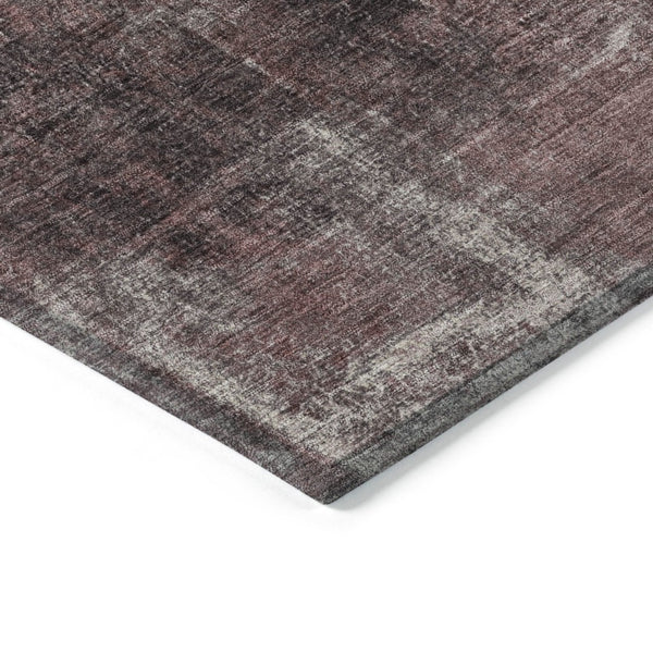 HomeRoots 5' Modern Blush and Ivory Abstract Indoor Outdoor Area Rug - Stylish, Durable, and Easy to Clean! 8' Round 627973