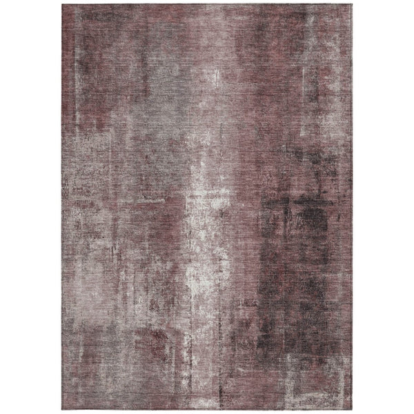 HomeRoots 5' Modern Blush and Ivory Abstract Indoor Outdoor Area Rug - Stylish, Durable, and Easy to Clean! 8' X 10' 627974