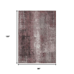 HomeRoots 5' Modern Blush and Ivory Abstract Indoor Outdoor Area Rug - Stylish, Durable, and Easy to Clean! 8' X 10' 627974