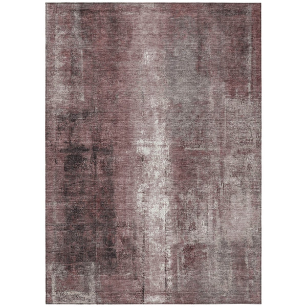 HomeRoots 5' Modern Blush and Ivory Abstract Indoor Outdoor Area Rug - Stylish, Durable, and Easy to Clean! 8' X 10' 627974