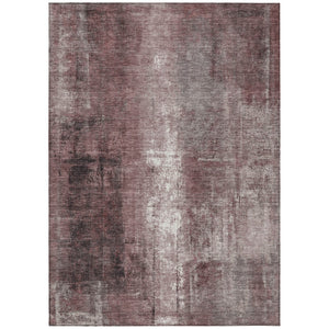 HomeRoots 5' Modern Blush and Ivory Abstract Indoor Outdoor Area Rug - Stylish, Durable, and Easy to Clean! 9' X 12' 627975