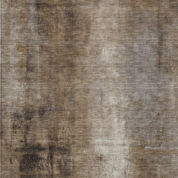 HomeRoots 5' Modern Abstract Brown and Ivory Washable Area Rug for Indoor and Outdoor Spaces, Easy Care 5' X 8' 627978