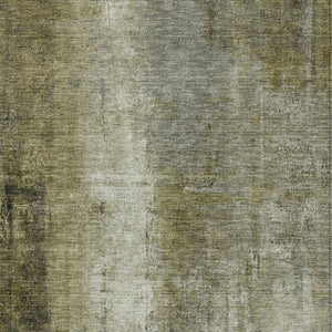 HomeRoots 5' Olive Green and Ivory Abstract Area Rug - Stylish, Durable, and Washable for Indoor or Outdoor Use 8' X 10' 627998