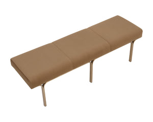 Sunpan NUVELLA Bench – Modern Minimalist Design in Kona Camel Upholstery for Versatile Home Decor Solutions 112296