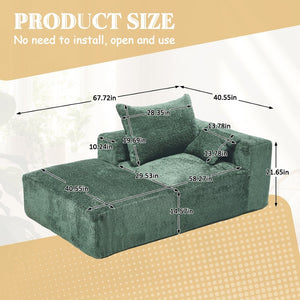 English Elm United Memory Foam 2-Seater Couch - Soft Chenille, No Assembly, Compact Design For Small Spaces W1568P222614-GIGA