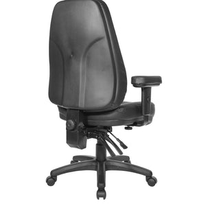 OSP Home Furnishings Professional High Back Ergonomic Office Chair with Lumbar Support and Padded Adjustable Arms Black EC4300-R107