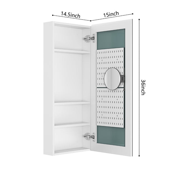 English Elm 15'' Frameless Led Bathroom Medicine Cabinet with Defog Soft Close and Usb Charging W1272120863