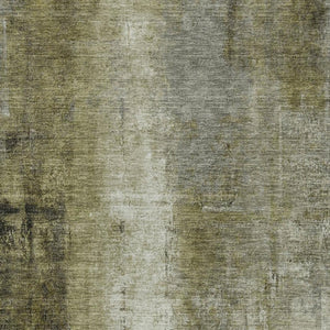 HomeRoots 5' Olive Green and Ivory Abstract Area Rug - Stylish, Durable, and Washable for Indoor or Outdoor Use 10' X 14' 628000