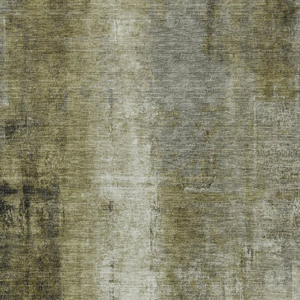 HomeRoots 5' Olive Green and Ivory Abstract Area Rug - Stylish, Durable, and Washable for Indoor or Outdoor Use 10' X 14' 628000