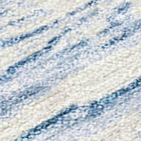 HomeRoots 5' Durable Sky Blue and Ivory Striped Area Rug - Perfect for Indoor and Outdoor Spaces, Easy Care! 8' X 10' 628034