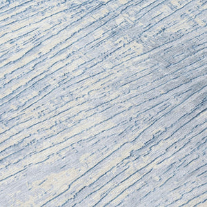 HomeRoots 5' Durable Sky Blue and Ivory Striped Area Rug - Perfect for Indoor and Outdoor Spaces, Easy Care! 8' X 10' 628034