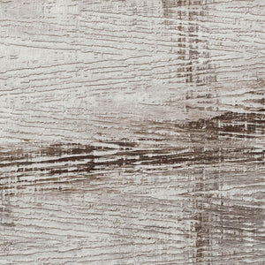 HomeRoots 5' Durable Taupe and Ivory Striped Washable Area Rug for Indoor and Outdoor Use – Easy Care! 5' X 8' 628038