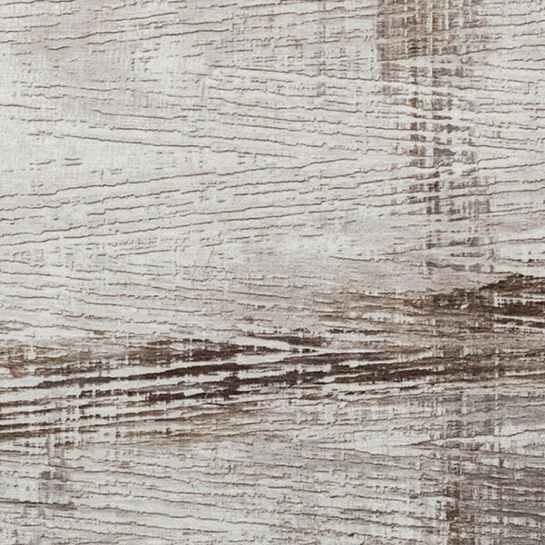 HomeRoots 5' Durable Taupe and Ivory Striped Washable Area Rug for Indoor and Outdoor Use – Easy Care! 8' X 10' 628040