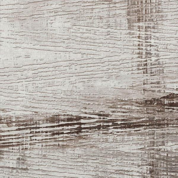 HomeRoots 5' Durable Taupe and Ivory Striped Washable Area Rug for Indoor and Outdoor Use – Easy Care! 10' X 14' 628042