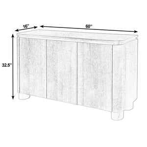 Butler Genoa 60" Rectangular Wood Sideboard - Elegant Storage Solution for Dining or Office Spaces