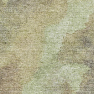 HomeRoots 5' Abstract Artichoke Green & Taupe Area Rug - Stylish, Washable & Durable for Indoor/Outdoor Use 9' X 12' 628077